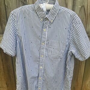 Gap cotton blend striped shirt with stars